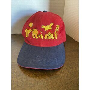 Youth baseball hat cap Disney Winnie the Pooh somersault red w/ gold embroidery